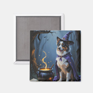 Imán Pintura de Halloween de Pastor Australiano