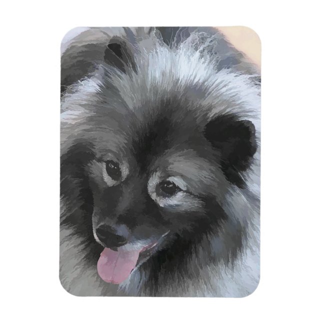 Imán Pintura de Keeshond Bailey - Arte de perros origin (Vertical)