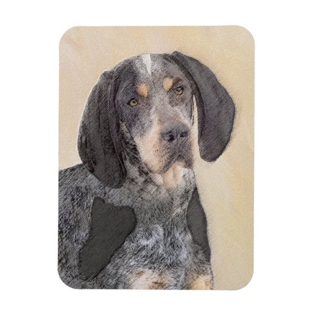 Imán Pintura de la cola de Bluetick - Ar de perro origi (Vertical)