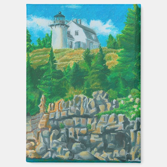 Imán Pintura de la luz de la isla del oso (Anverso)
