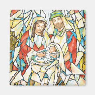 Imán Pintura de la natividad del vitral