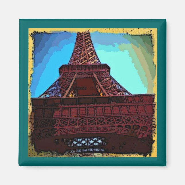 Imán Pintura de la Torre Eiffel (Frente)