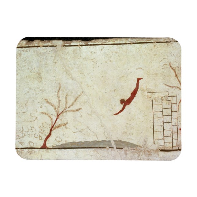 Imán Pintura de la tumba del buzo desde el sur (Horizontal)