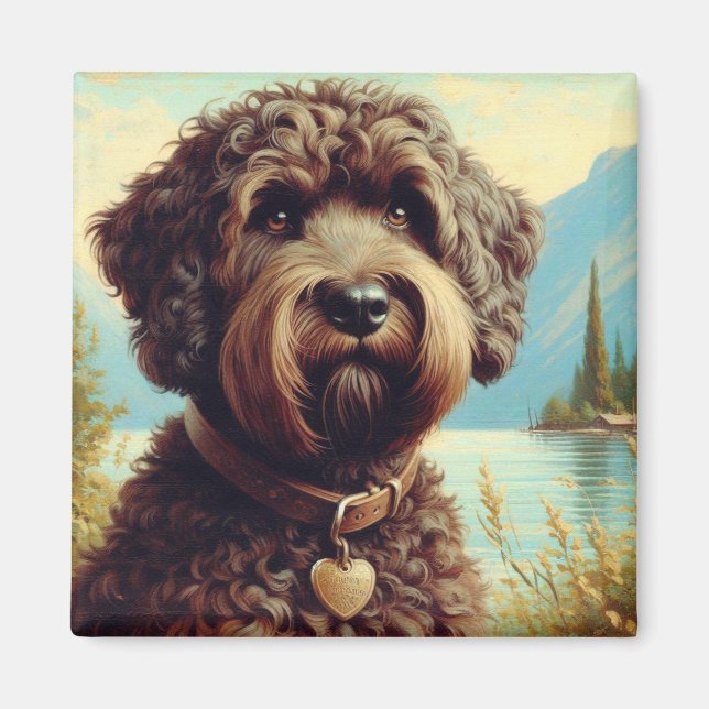Imán Pintura de Lagotto Romagnolo (Frente)