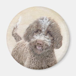Imán Pintura de Lagotto Romagnolo - Arte de perro origi