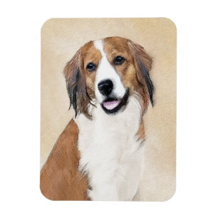 Imán Pintura de Nederlandse Kooikerhondje - Arte de per