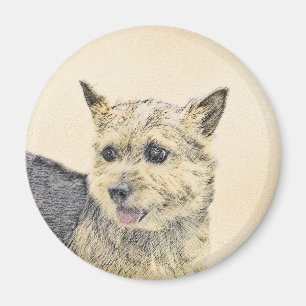 Imán Pintura de Norwich Terrier - Arte de Perro Origina