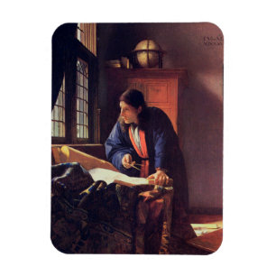 Imán Pintura de obra maestra de Vermeer Geographer