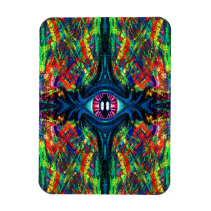 Imán Pintura de ojos torcidos y trippy