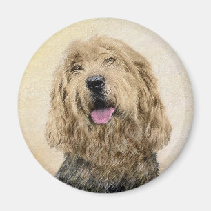 Imán Pintura de otros lugares - Arte de perros original