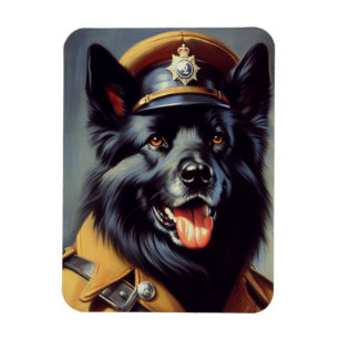Imán Pintura de pastor negro alemán