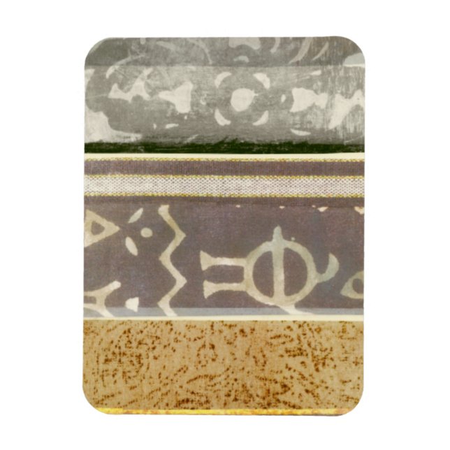 Imán Pintura de patrón tribal contemporáneo (Vertical)