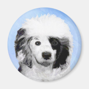 Imán Pintura de perro de agua portuguesa - Arte origina