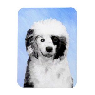 Imán Pintura de perro de agua portuguesa - Arte origina