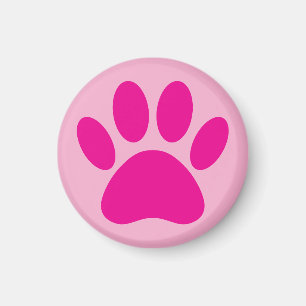 Imán Pintura De Perro Imprimir Arte En Rosa