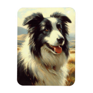 Imán Pintura de perro pastor galés vintage