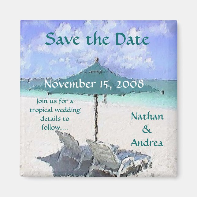 Imán Pintura de playa (Frente)