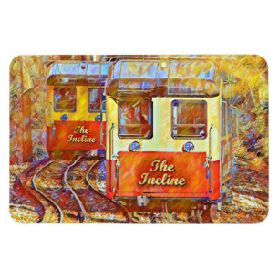 Imán Pintura de punto medio del ferrocarril inclino de