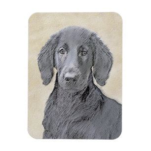 Imán Pintura de recuperación plana - Arte de perro orig