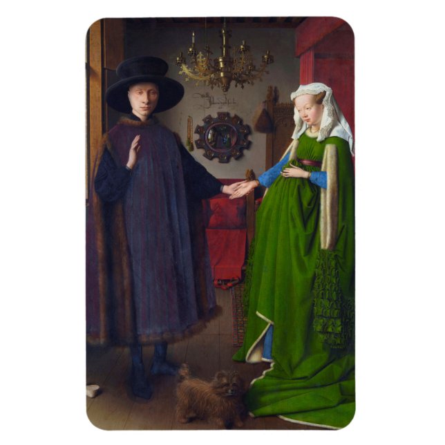Imán Pintura De Retrato Arnolfini De Jan Van Eyck (Vertical)