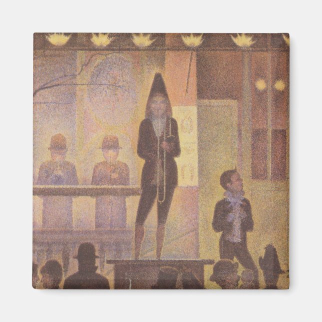 Imán Pintura de Seurat - El desfile del circo (Frente)