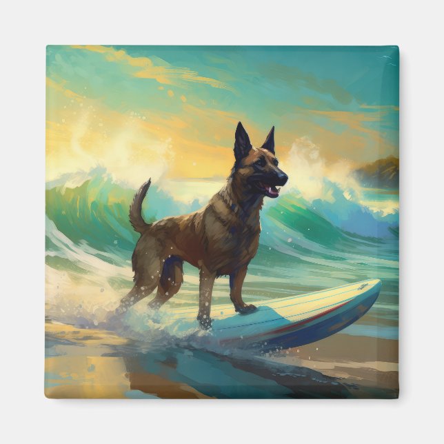 Imán Pintura de surf de Malinoi en Bélgica (Frente)