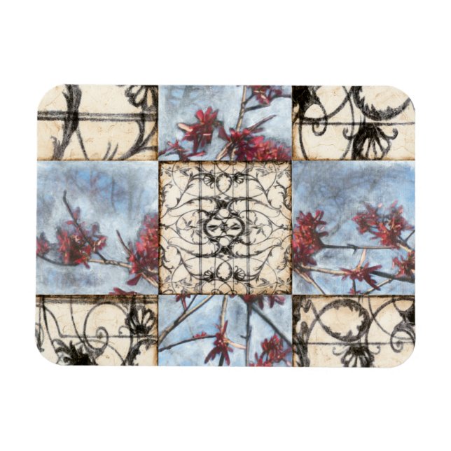 Imán Pintura de trabajo en panel abstracto (Horizontal)