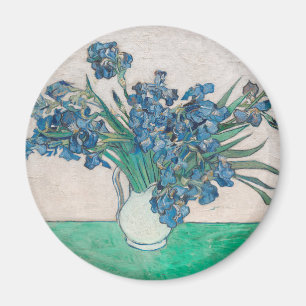 Imán Pintura de Van Gogh Jarrón de Iris Impresionismo