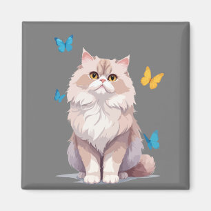 Imán Pintura de vectores de gato Diversión Adorable Jug