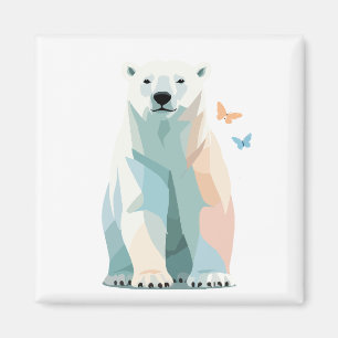 Imán Pintura de vectores de oso polar Adorable Diversió