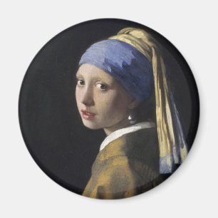 Imán Pintura de vermeer - Chica con ganancia de perla