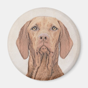 Imán Pintura de Vizsla - Arte Perro Original.