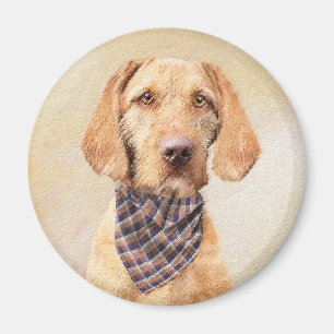 Imán Pintura de Vizsla con cabello alambrado - Arte Per