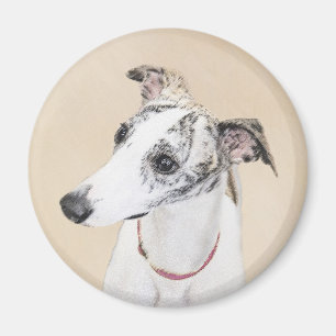 Imán Pintura de Whippet - Arte Cute Original Perro