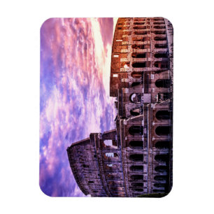 Imán Pintura del Coliseo en Roma al atardecer