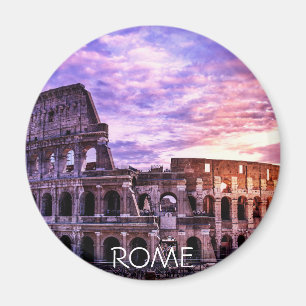 Imán Pintura del Coliseo en Roma al atardecer