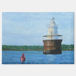 Imán Pintura del Faro del Canal de Lubec