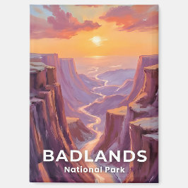 Imán Pintura del Parque Nacional Badlands Dakota del Su