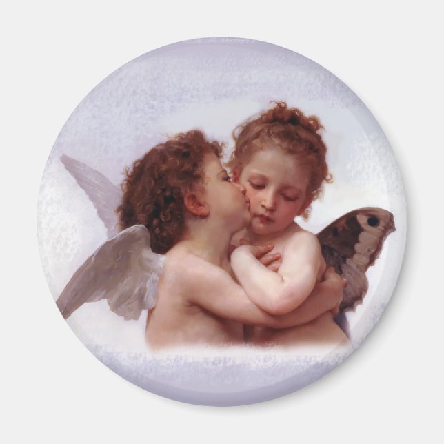 Imán Pintura del primer beso de William Bouguereau (Frente)