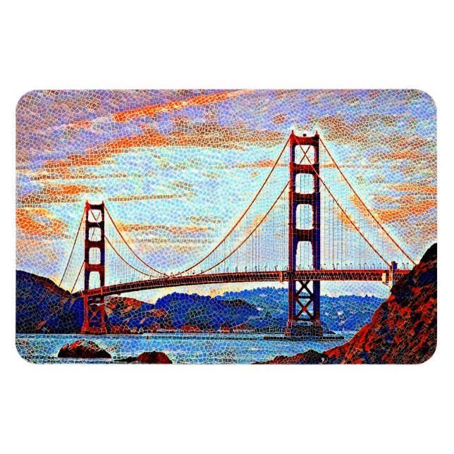 Imán Pintura del puente Golden Gate (Horizontal)