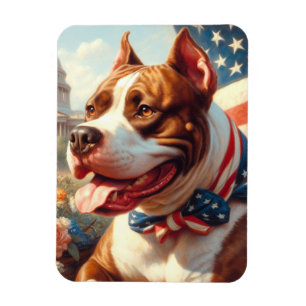 Imán Pintura del Viejo Toro Terrier Americano