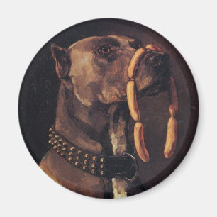 Imán Pintura divertida del perro