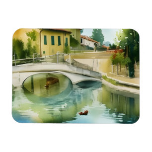 Imán Pintura en Acuarela del Puente del Canal