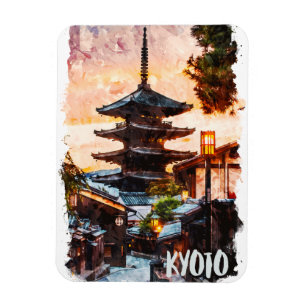 Imán Pintura en Acuarela del Templo de Kyoto – Arte Jap