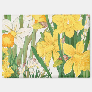 Imán Pintura en bloque de madera de narciso, Tanigami K
