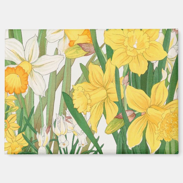 Imán Pintura en bloque de madera de narciso, Tanigami K (Anverso)