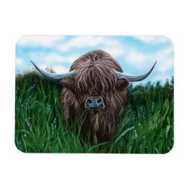 Imán Pintura escocesa de vacas en Highland
