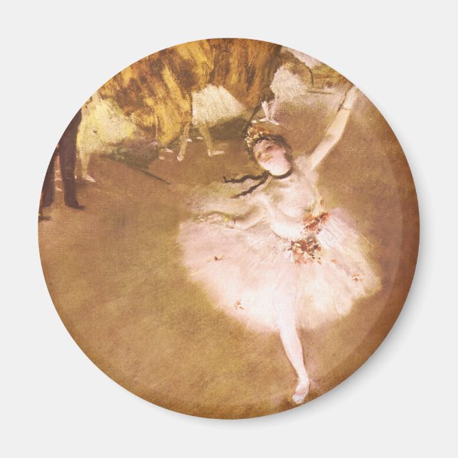 Imán Pintura estelar de bailarina de ballet Degas (Frente)
