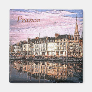 Imán Pintura francesa de la foto del puerto