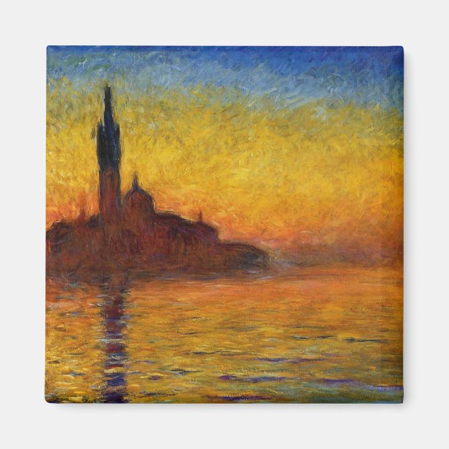 Imán Pintura impresionista de Monet Art Venice (Frente)